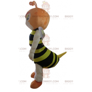BIGGYMONKEY™ Black and Yellow Striped Ginger Bee Mascot Costume