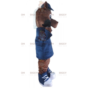 Braun-weißes Colt Horse BIGGYMONKEY™ Maskottchen-Kostüm - Pferdemaskottchen - BIGGYMONKEY_03106 - BiggyMonkey.com