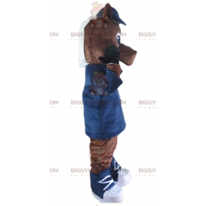 Braun-weißes Colt Horse BIGGYMONKEY™ Maskottchen-Kostüm - Pferdemaskottchen - BIGGYMONKEY_03106 - BiggyMonkey.com