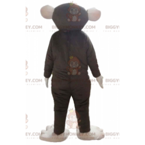 Meget sjov brun og lyserød abe BIGGYMONKEY™ maskotkostume -