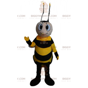 Smilende gul og sort bi BIGGYMONKEY™ maskotkostume -