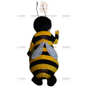 Smiling Yellow and Black Bee BIGGYMONKEY™ Mascot Costume -