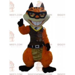 Oranssi ja valkoinen kettukissa BIGGYMONKEY™ maskottiasu