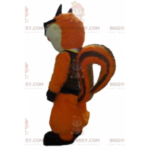 Orange und weiße Fuchskatze BIGGYMONKEY™ Maskottchenkostüm mit