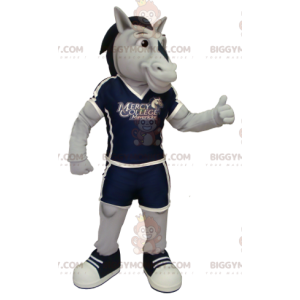 Costume de mascotte BIGGYMONKEY™ de cheval gris et noir -