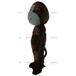 Very Cute Brown and White Monkey BIGGYMONKEY™ Mascot Costume –