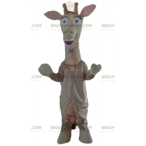 Giant Giraffe Beige and Brown BIGGYMONKEY™ Mascot Costume -