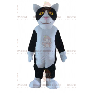 BIGGYMONKEY™ Maskottchenkostüm Schwarze und weiße Katze mit