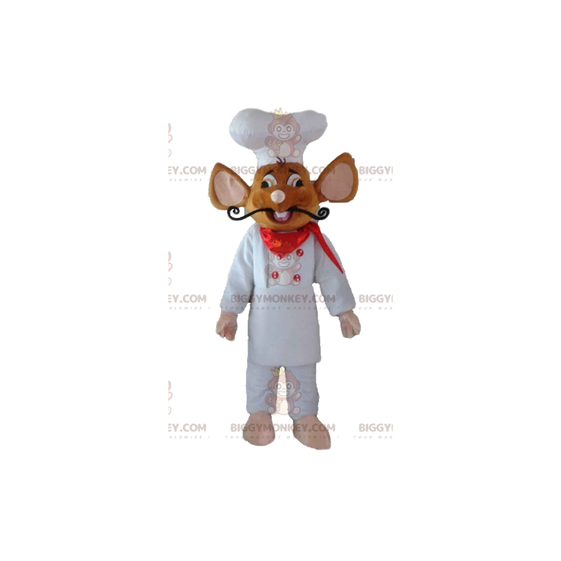 Kuuluisa Rat Ratatouille BIGGYMONKEY™ maskottipuku kokkiksi Kuuluisa Rat Ratatouille BIGGYMONKEY™ maskottipuku kokkiksi