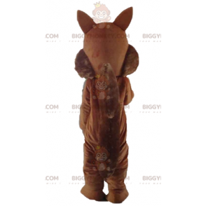 BIGGYMONKEY™ Soft and Furry Brown and White Squirrel Mascot