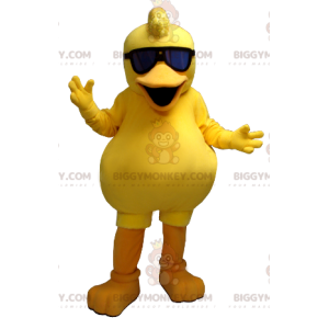 Costume da mascotte BIGGYMONKEY™ anatra pulcino giallo grasso -