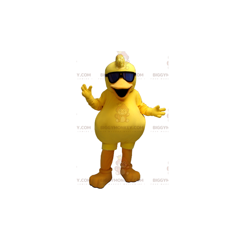 Kostým maskota BIGGYMONKEY™ Tlusté žluté kuřátko Duck –