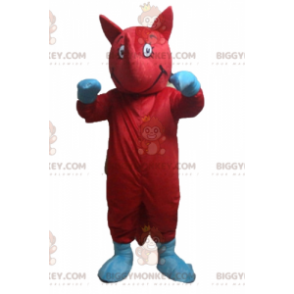 Atypisk varelsedjur röd och blå BIGGYMONKEY™ maskotdräkt - Monster maskot - BIGGYMONKEY_03127 - BiggyMonkey.com