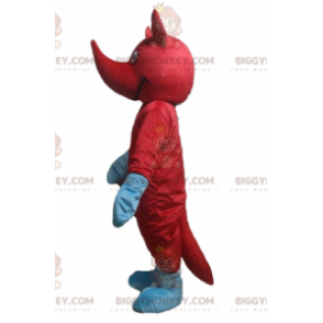 Κόκκινη και μπλε στολή μασκότ BIGGYMONKEY™ με άτυπο πλάσμα -