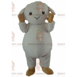 White and Brown Lamb Sheep BIGGYMONKEY™ Mascot Costume -
