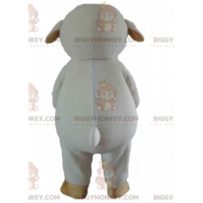 Costume mascotte BIGGYMONKEY™ pecora agnello bianco e marrone -