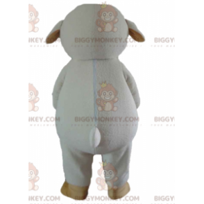White and Brown Lamb Sheep BIGGYMONKEY™ Mascot Costume -