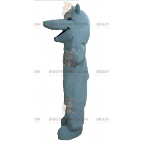 Meget smilende gnaver kæmpe hvid rotte BIGGYMONKEY™ maskot kostume - Mus maskot - BIGGYMONKEY_03131 - BiggyMonkey.com