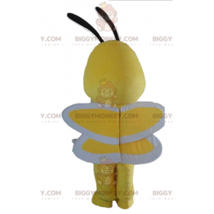 Roztomilý barevný kostým maskota černobílé žluté včely