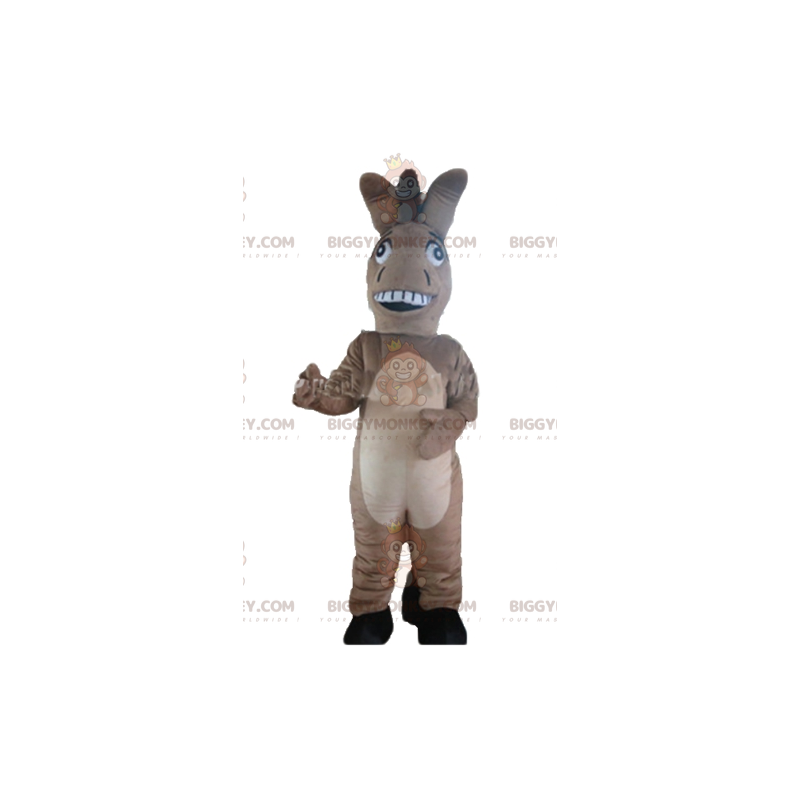 Słodki kostium maskotki szaro-beżowo-czarny osioł BIGGYMONKEY™ Słodki kostium maskotki szaro-beżowo-czarny osioł BIGGYMONKEY™