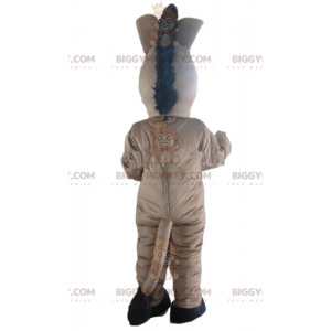 Bonito Traje de Mascote de Burro Cinza Cinza e Burro