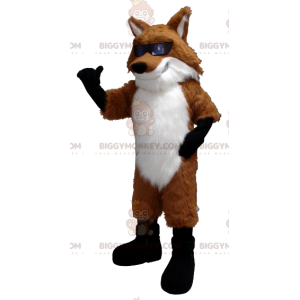 BIGGYMONKEY™ Orange White and Black Fox Mascot Costume with