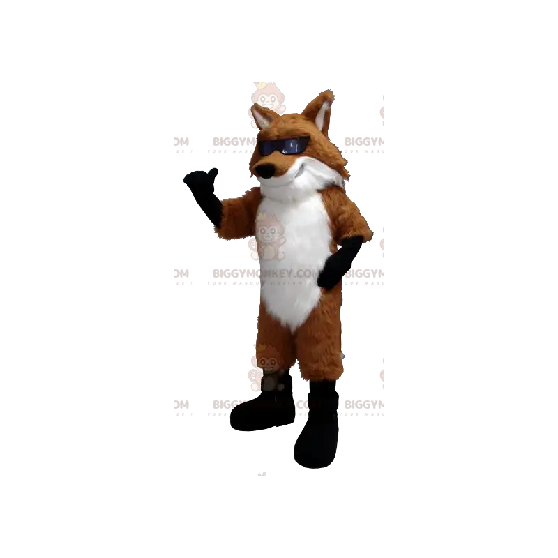 BIGGYMONKEY™ Costume mascotte volpe bianca e arancione BIGGYMONKEY™ Costume mascotte volpe bianca e arancione