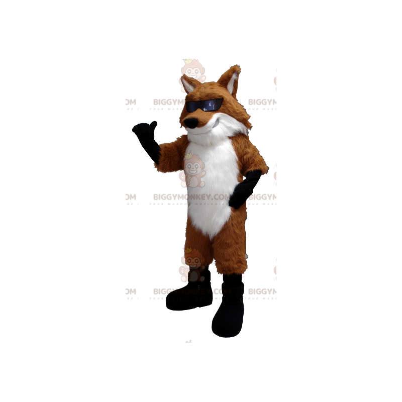 BIGGYMONKEY™ Fuchs-Maskottchen-Kostüm in Orange, Weiß und