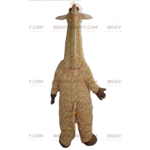 BIGGYMONKEY™ Traje de mascote de girafa manchado grande bege e