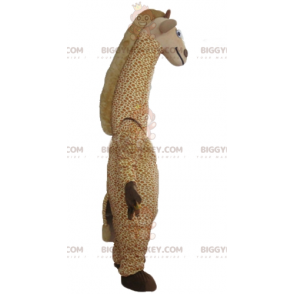 BIGGYMONKEY™ stort solbrun og hvid plettet girafmaskotkostume -