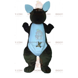 Καφέ και λευκό καγκουρό με στολή μασκότ Baby BIGGYMONKEY™ -