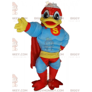 Donald Duck Famous Duck Maskot Costume BIGGYMONKEY™ utkledd som superhelt - Maskotter kjente mennesker - BiggyMonkey.com