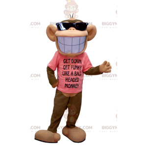 Braun-brauner Affe BIGGYMONKEY™ Maskottchen-Kostüm mit einem