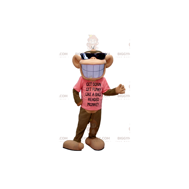 Braun-brauner Affe BIGGYMONKEY™ Maskottchen-Kostüm mit einem