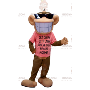 Kostým hnědého a hnědého opice BIGGYMONKEY™ s velkým úsměvem –