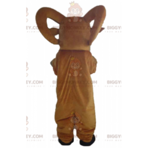Kostým maskota BIGGYMONKEY™ obří hnědé a bílé kozy s velkými rohy - Hospodářská zvířata - BIGGYMONKEY_03142 - BiggyMonkey.com