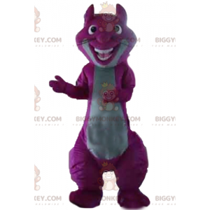 Giant Colorful Purple and Gray Squirrel BIGGYMONKEY™ Mascot