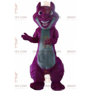 Fantasia de mascote gigante colorida de esquilo roxo e cinza