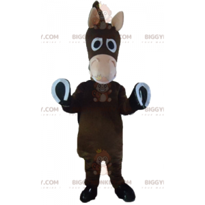 Cute Funny Foal Donkey Brown Horse BIGGYMONKEY™ Mascot Costume