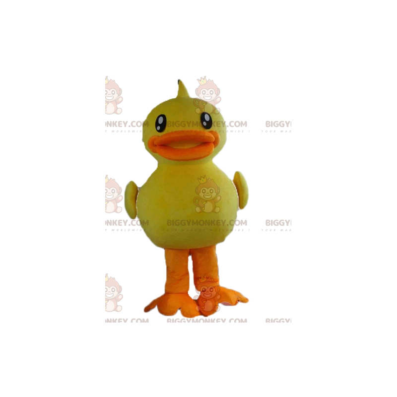 Costume de mascotte BIGGYMONKEY™ de poussin géant jaune et orange de canard - Mascotte de canards - BiggyMonkey.com
