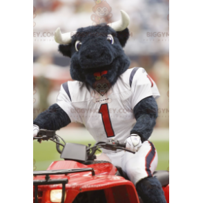 BIGGYMONKEY™ mascottekostuum zwarte buffel in American