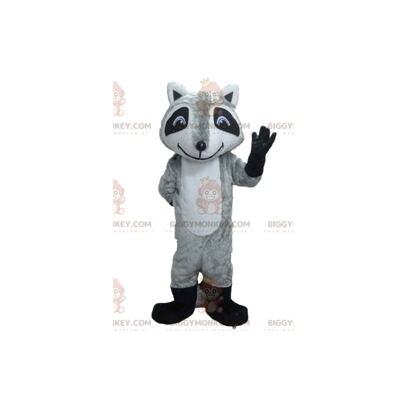 BIGGYMONKEY™ Costume da mascotte Procione tricolore con occhi BIGGYMONKEY™ Costume da mascotte Procione tricolore con occhi