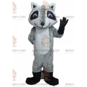 BIGGYMONKEY™ Maskotdräkt Trefärgad tvättbjörn med blå ögon - Skogsdjur - BIGGYMONKEY_03147 - BiggyMonkey.com