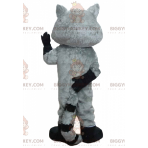 BIGGYMONKEY™ Maskotdräkt Trefärgad tvättbjörn med blå ögon - Skogsdjur - BIGGYMONKEY_03147 - BiggyMonkey.com