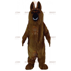 BIGGYMONKEY™ Costume mascotte cane marrone realistico tutto