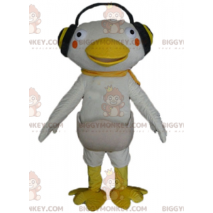 Costume de mascotte BIGGYMONKEY™ de canard blanc et jaune avec