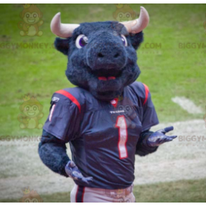BIGGYMONKEY™ maskottiasu, musta Buffalo amerikkalaisen