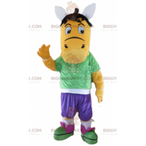 Disfraz de mascota Orange Colt BIGGYMONKEY™ con atuendo