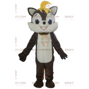 BIGGYMONKEY™ Soft and Furry Brown and White Squirrel Mascot