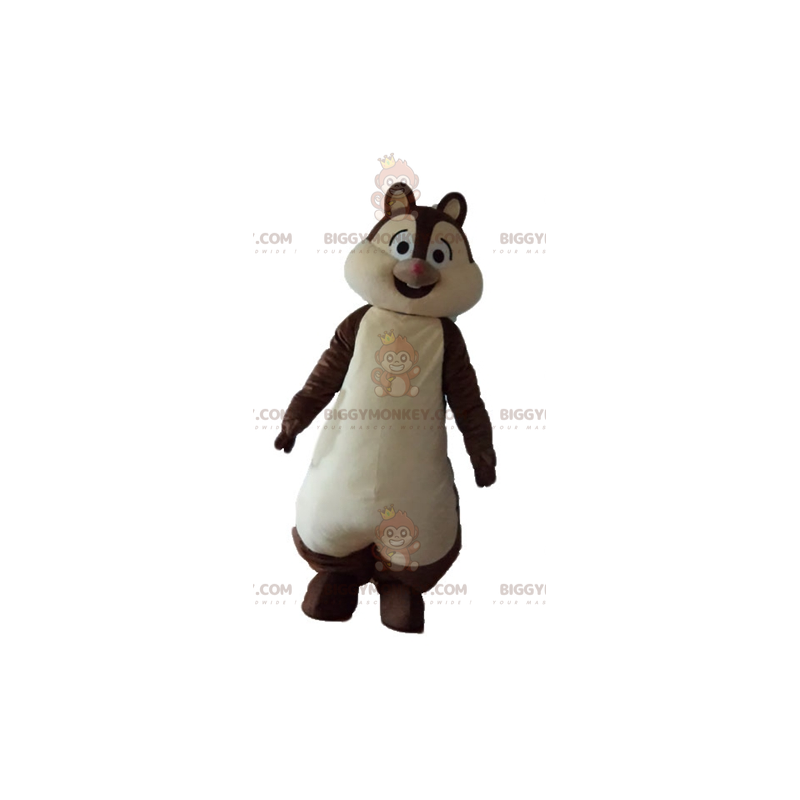 Tic or Tac Brown and White Squirrel BIGGYMONKEY™ Mascot Costume